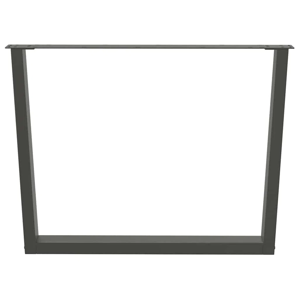 Lot de 3 pieds de table à manger en forme de V en acier anthracite réglables pour table à manger, bureau, table de cuisine, table basse et table d'appoint, montage stable, base durable