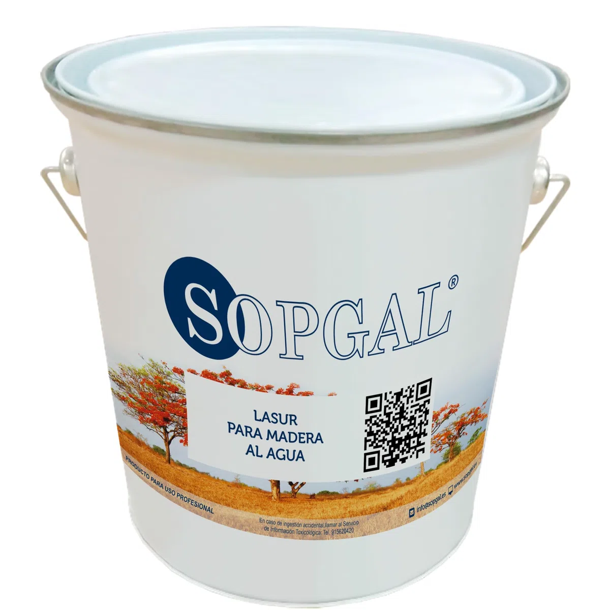 Vernis à pores ouverts pour bois à base d’eau Sopgal 4L Acajou