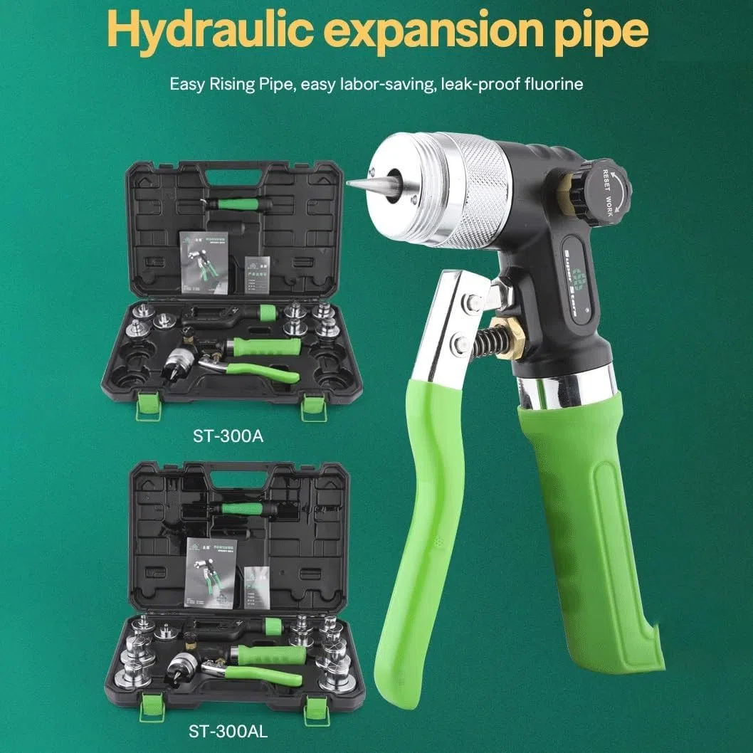 Kit d'outils d'expansion de tuyau en cuivre hydraulique avec têtes de sertissage et cutter pour plomberie professionnelle