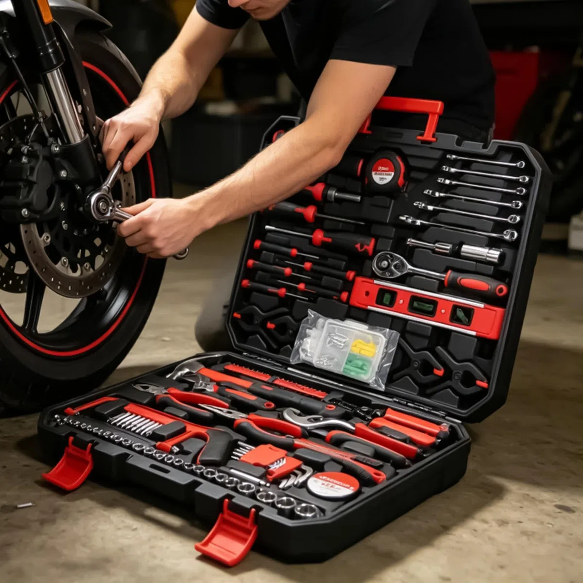 Kit de Outils Ménager Coffret Multifonction de Réparation Portable